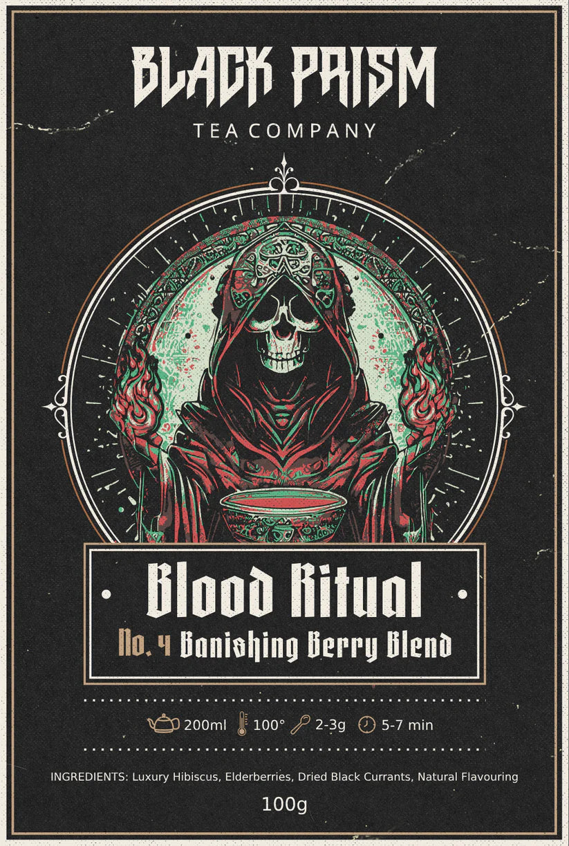 Blood Ritual packaging label