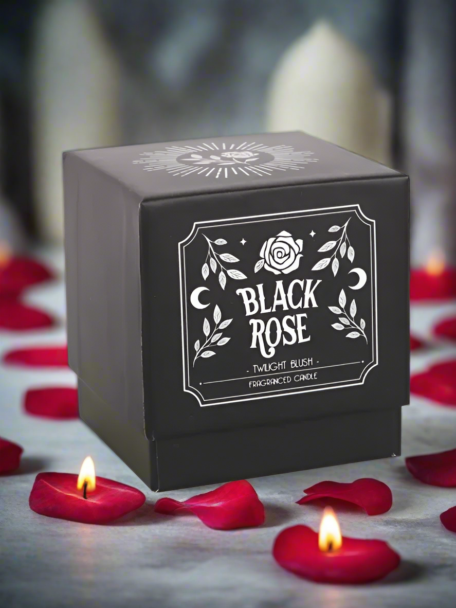 black rose gothic candle box