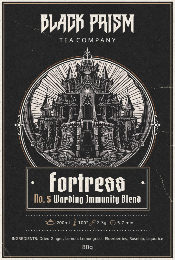 Fortress tea label