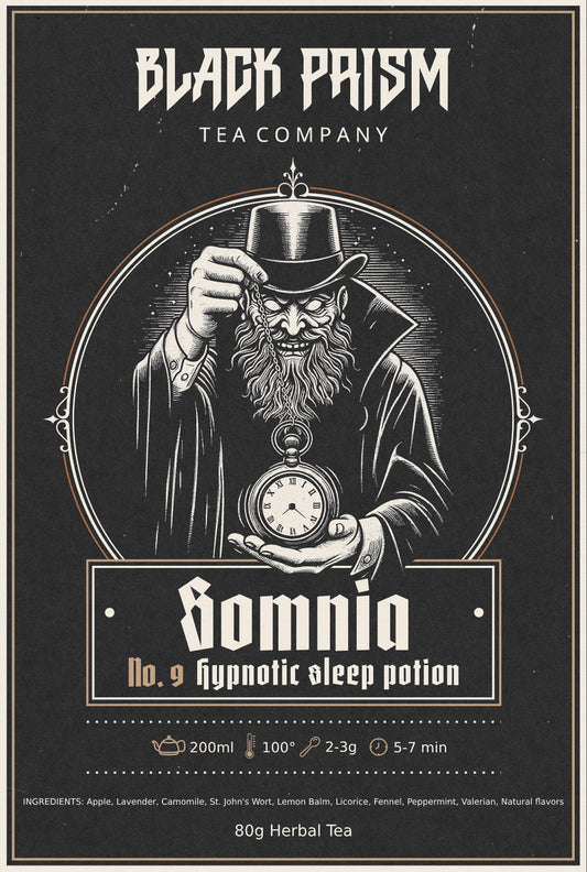 Somnia Tea label