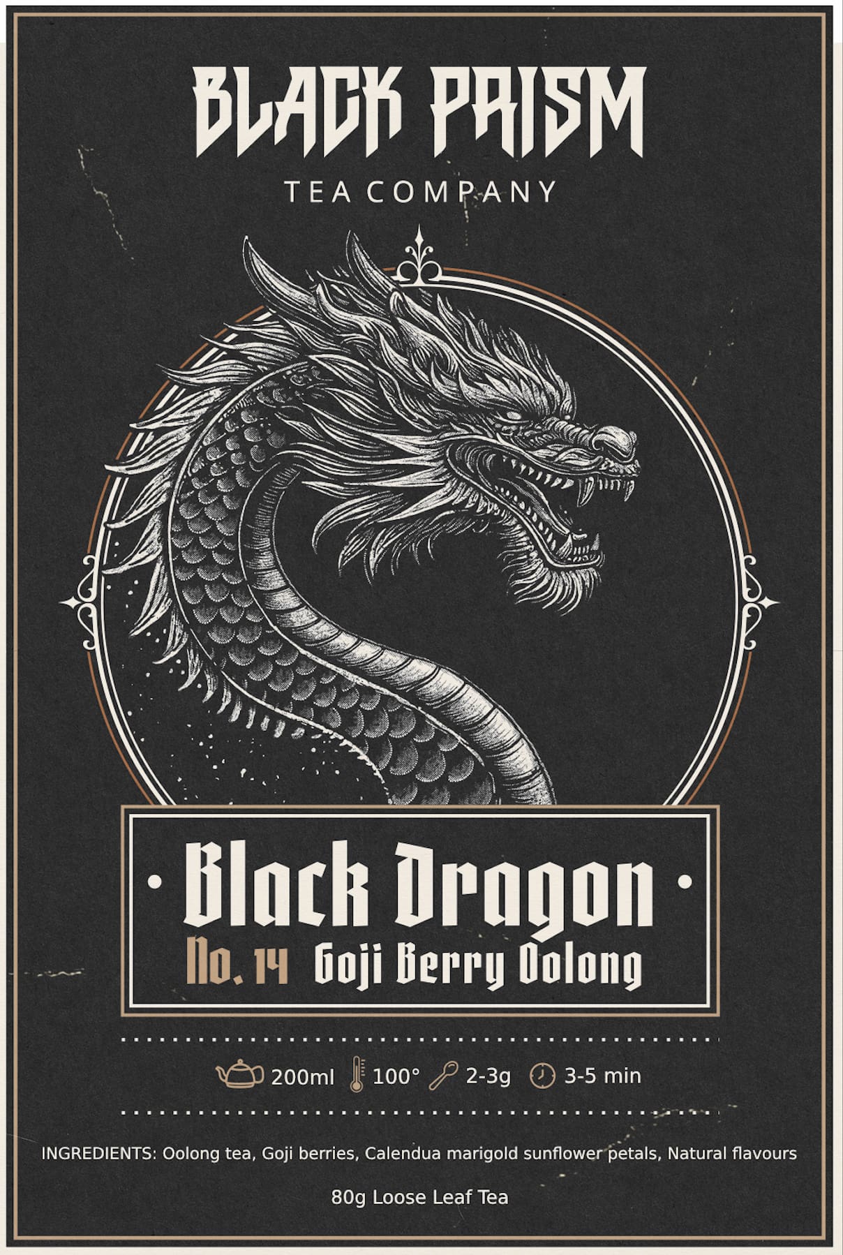 Black Dragon Oolong Tea Packaging